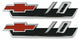 1962 Chevy C10 Truck LH/RH Fender Emblems Pair with Fasteners
