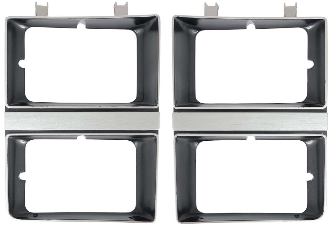 83-84 Chevy/GMC C10 Truck LH & RH Argent Dual Headlight Bezels (Pair)