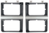 83-84 Chevy/GMC C10 Truck LH & RH Argent Dual Headlight Bezels (Pair)