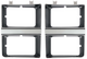 83-84 Chevy/GMC C10 Truck LH & RH Argent Dual Headlight Bezels (Pair)