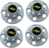 77-87 Chevy C10 2wd Truck Chrome Rally Wheel Center Hub Caps with Bowtie 5-Lug