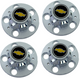 77-87 Chevy C10 2wd Truck Chrome Rally Wheel Center Hub Caps with Bowtie 5-Lug