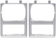 85-87 Chevy/GMC C10 Truck LH & RH Argent Single Headlight Bezels (Pair)