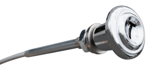 55-59 Chevy/GMC Truck Chrome Throttle & Choke Cable & Knob with Black Lettering