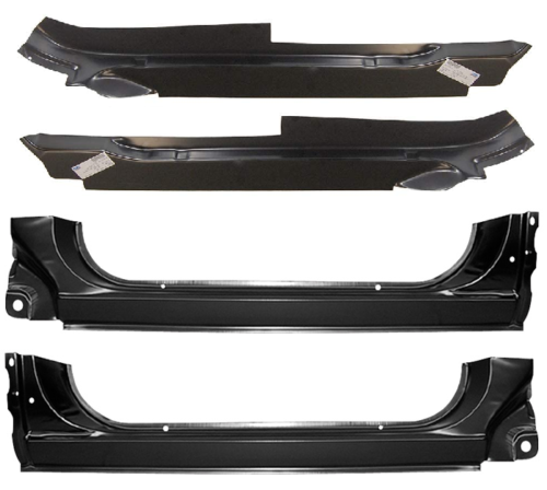 73-87 Chevy Truck LH & RH Side Complete Outer Cab Floor & Rocker Patch Panels