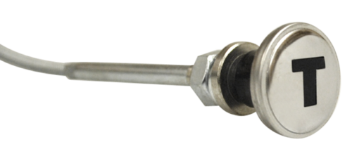 47-53 Chevy/GMC Truck Stainless Throttle & Choke Cable & Knob with Black Lettering