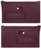 81-87 Chevy/GMC Pickup Truck OE Design Burgundy Plastic Interior Door Panels Red