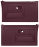 81-87 Chevy/GMC Pickup Truck OE Design Burgundy Plastic Interior Door Panels Red