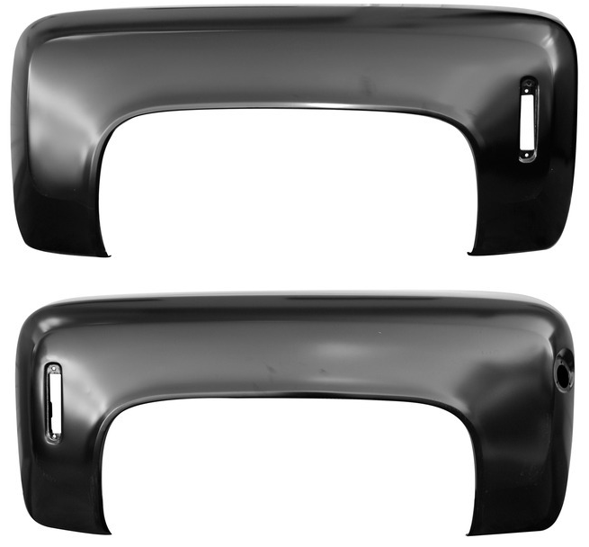 73-78 Chevy Truck LH & RH Side Stepside Rear Fenders with Fuel Hole *Premium Grade*