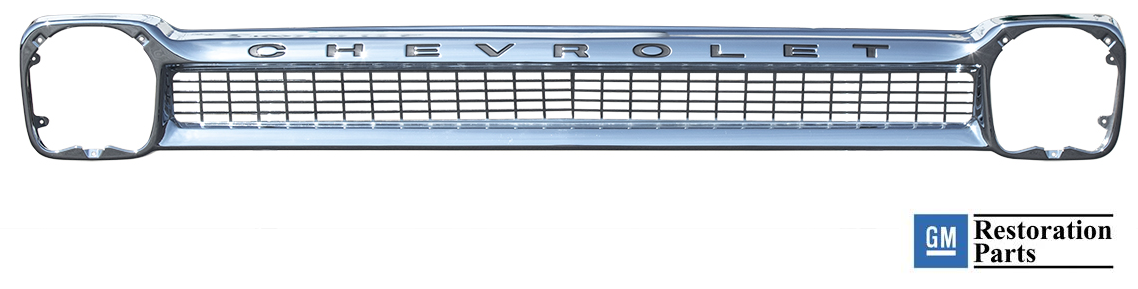 64-66 Chevy Truck GM Licensed Chrome Grille Shell with Chevrolet Lettering