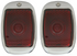 40-53 Chevy/GMC Truck & 37-40 Car Rear Tail Light Lenses with Aluminum Trim (Pair)