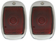 40-53 Chevy/GMC Truck & 37-40 Car Rear Tail Light Lenses with Aluminum Trim (Pair)