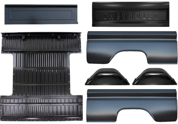60-66 Chevy/GMC C10 Truck 6' Short Bed Fleetside Steel Bed Kit (Lettered Tailgate)