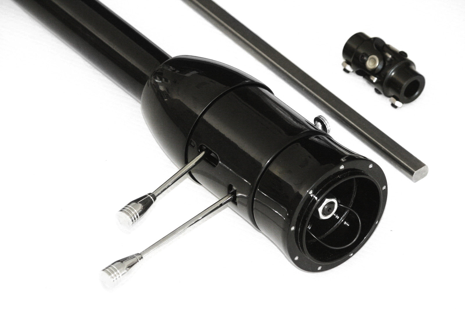 67-72 Chevy Pickup Truck Black Powdercoated Tilt Steering Column Kit with P/S