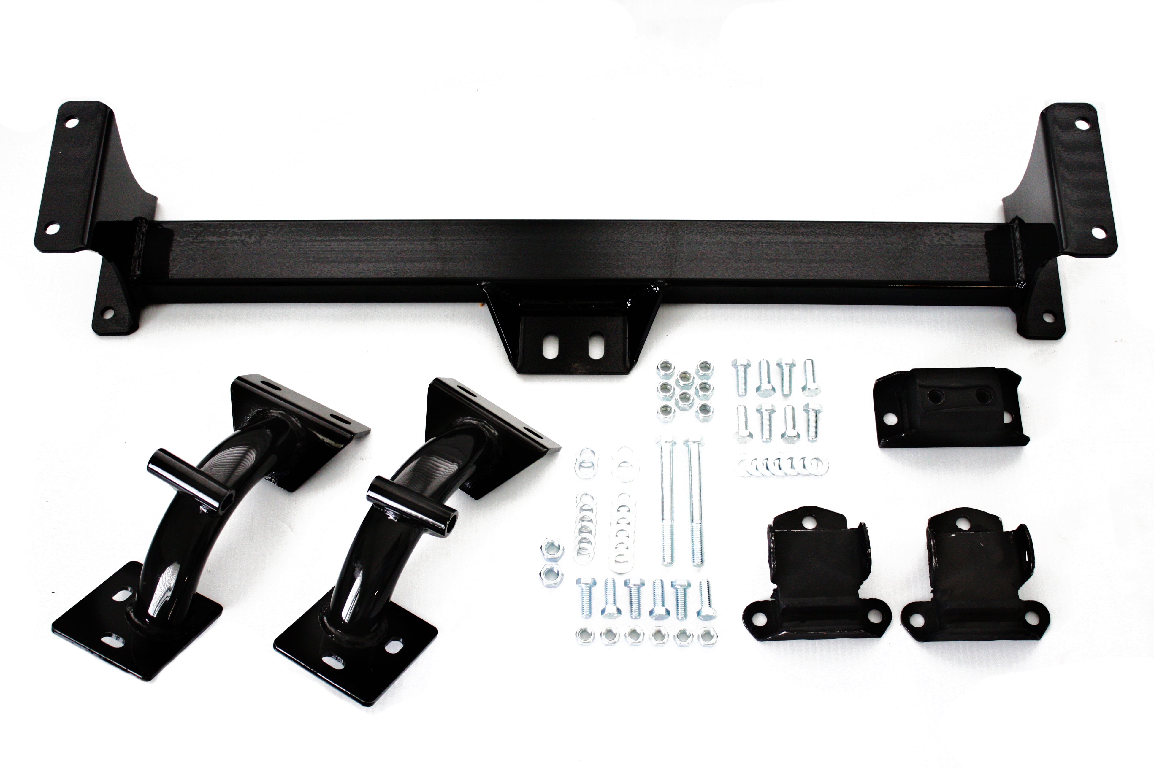 63-67 Chevy Tubular Engine Mount Transmission Crossmember Polyurethane Bushings