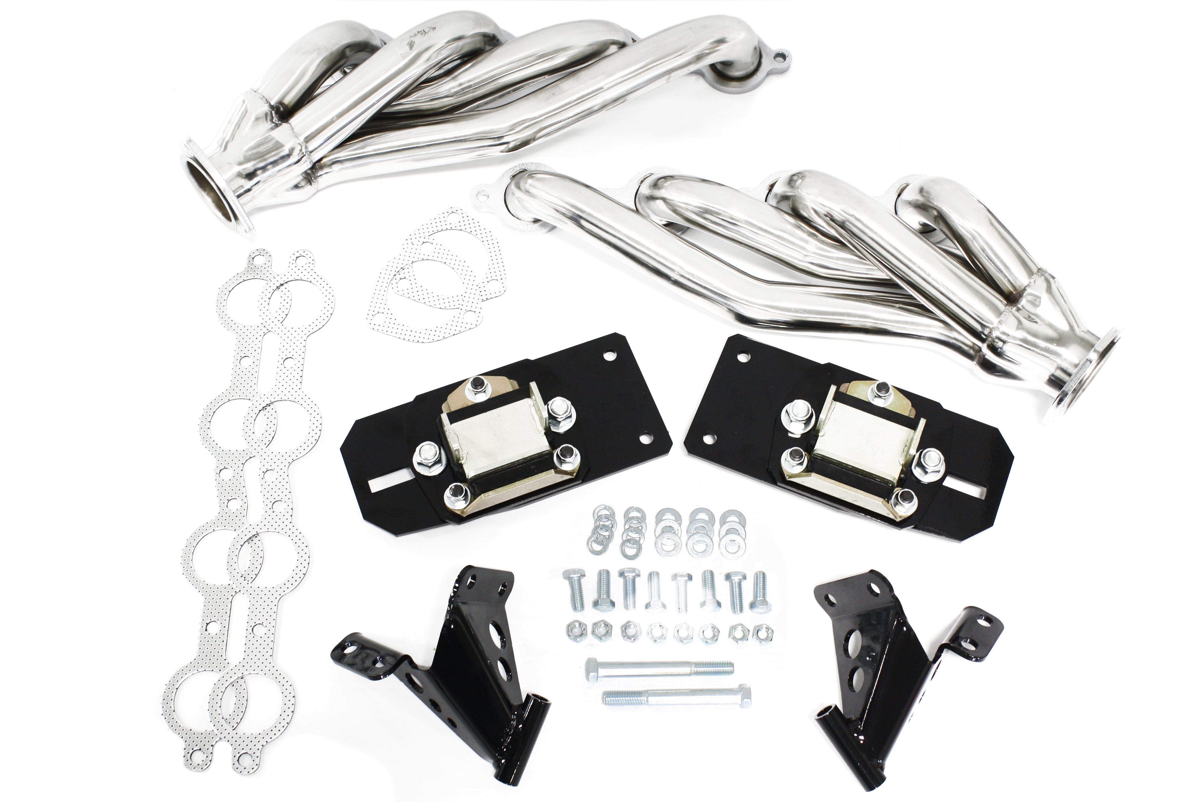 55-57 Chevy BelAir LS Engine Conversion Motor Mounts Swap Kit w/ Headers