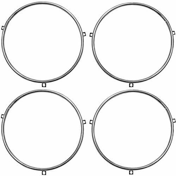 (4) 65-72 GMC C/K Truck/Chevy Car with Dual Headlights Retaining Ring Set