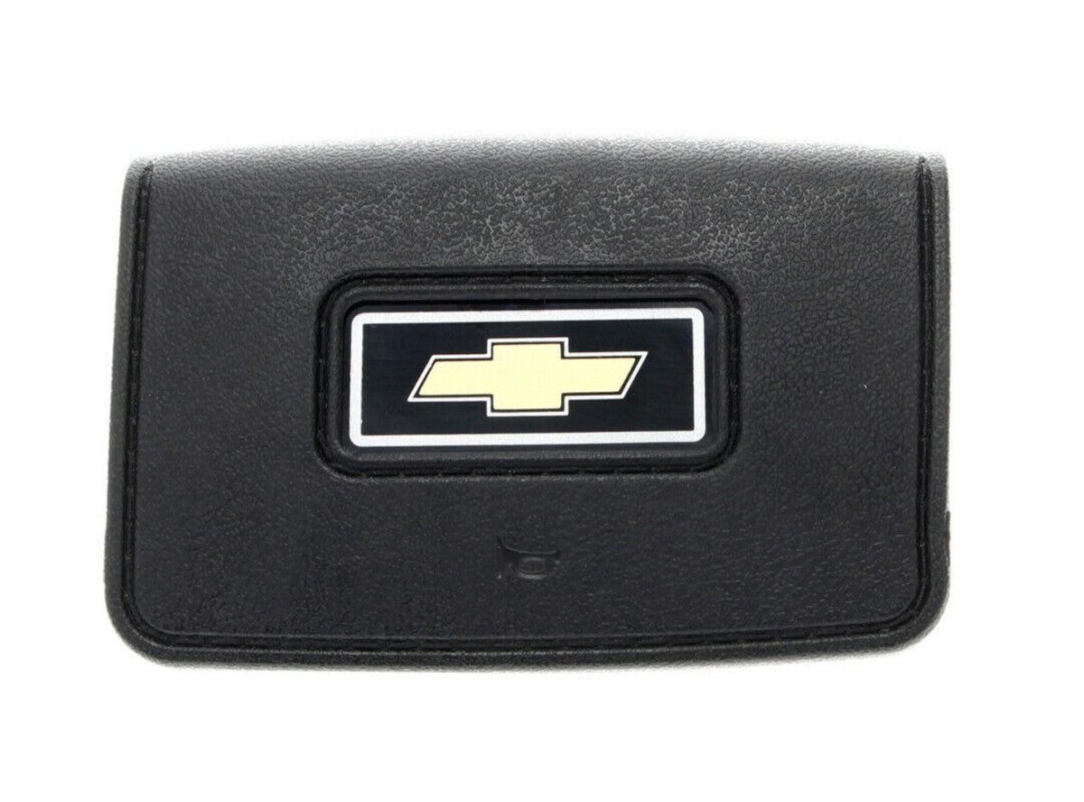 78-91 Chevy C10 Truck Black Original Steering Wheel Horn Button with Gold Bowtie