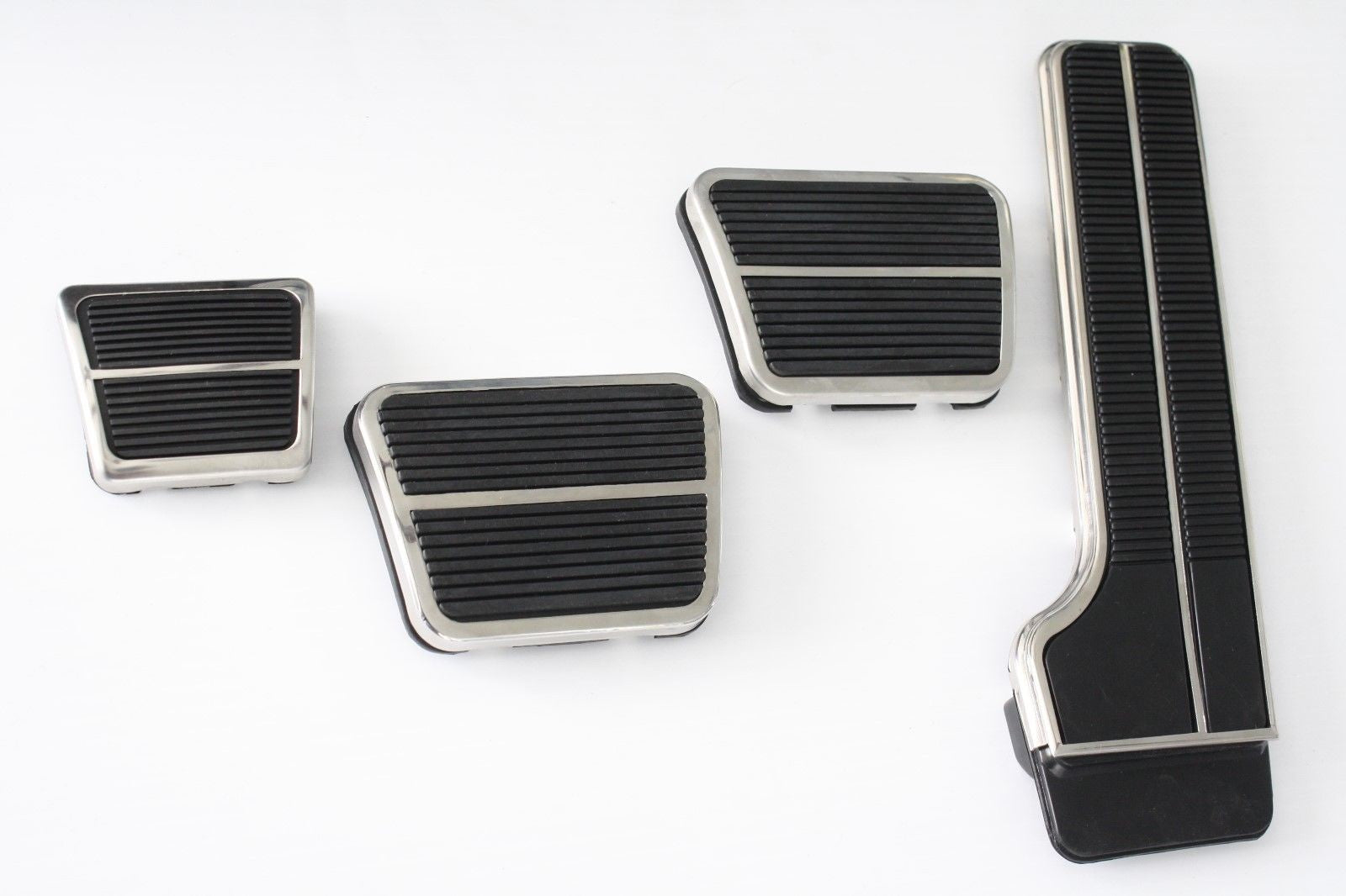 67-70 Chevy C10 Truck Deluxe Gas Brake Clutch & Emergency Pedal Pads w/ Trim Kit