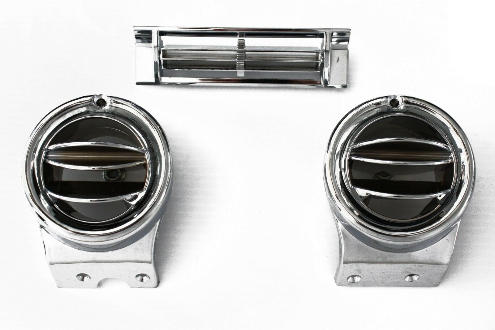 67-72 Chevy/GMC C/10 Truck Chrome Round A/C Center & Side Vents Air Conditioning