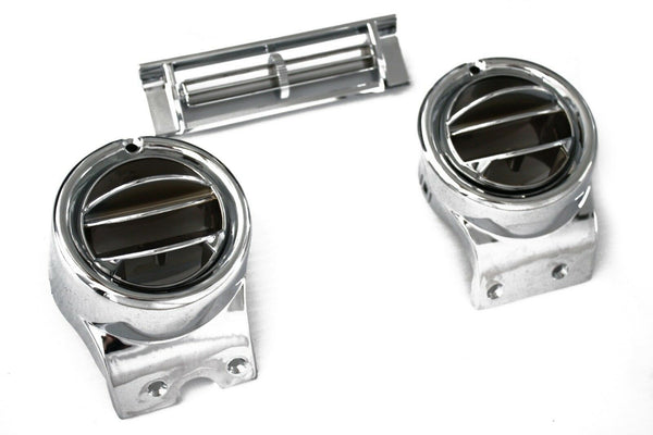 67-72 Chevy/GMC C/10 Truck Chrome Round A/C Center & Side Vents Air Conditioning