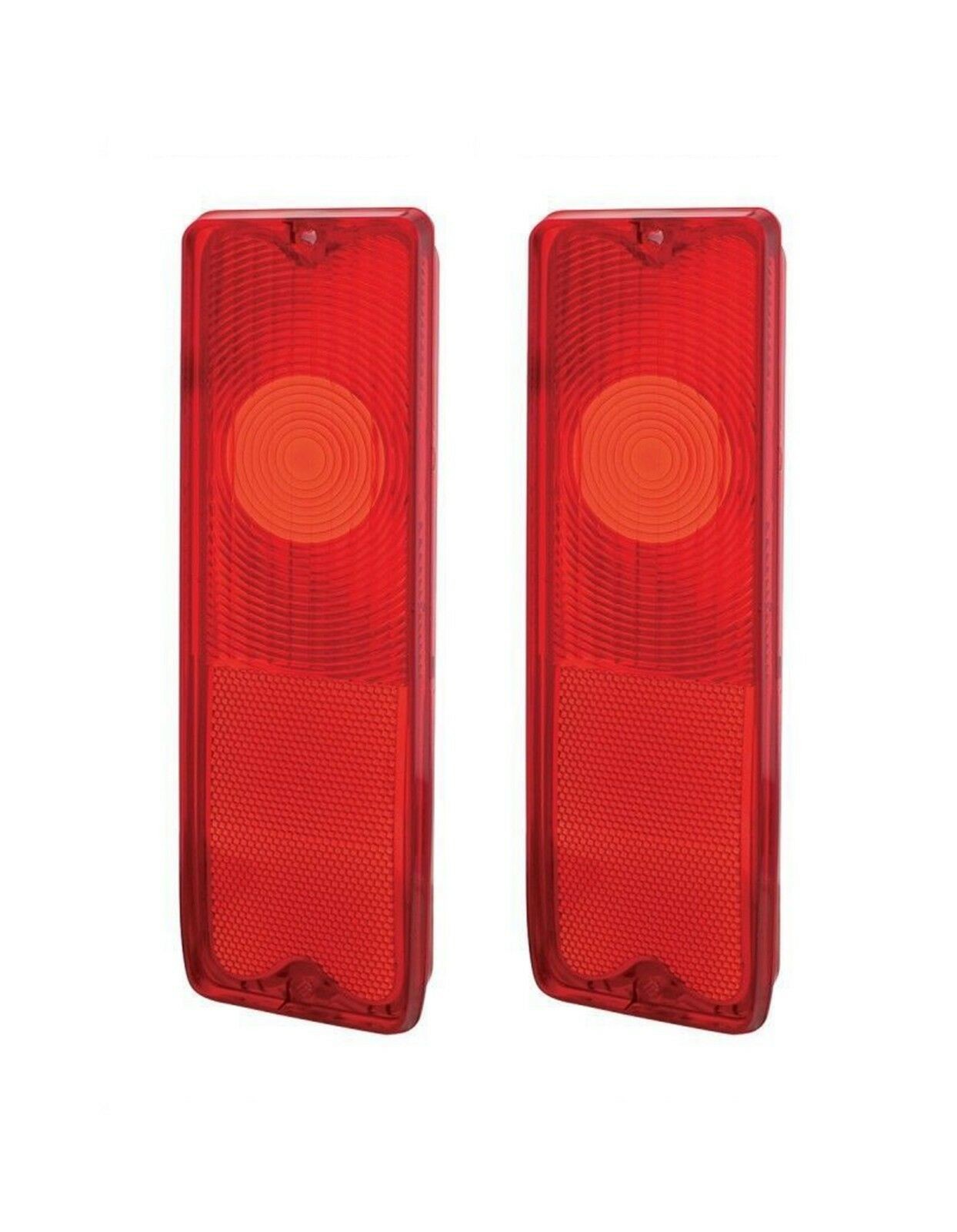 (2) 67-72 Chevy/GMC Truck Fleetside Rear Red Tail Light Lenses Pair