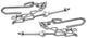 54-87 Chevy Truck Polished S.S. StepsideTailgate Chains Stainless