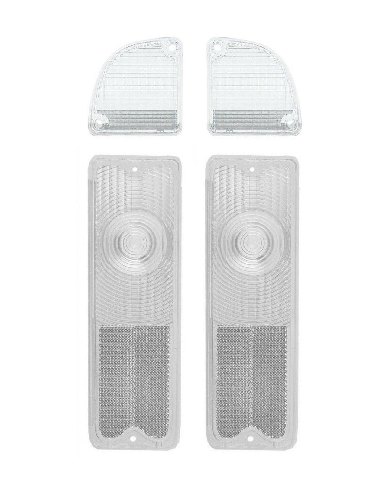 67-72 Chevy GMC Truck Fleetside Clear Tail Lights & Reverse Back-up Lamps Kit