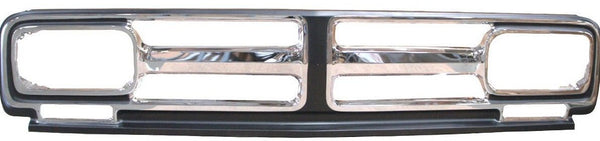 71-72 GMC C15 Truck Premium Chrome Aluminum Outer Grill Shell with Black Details