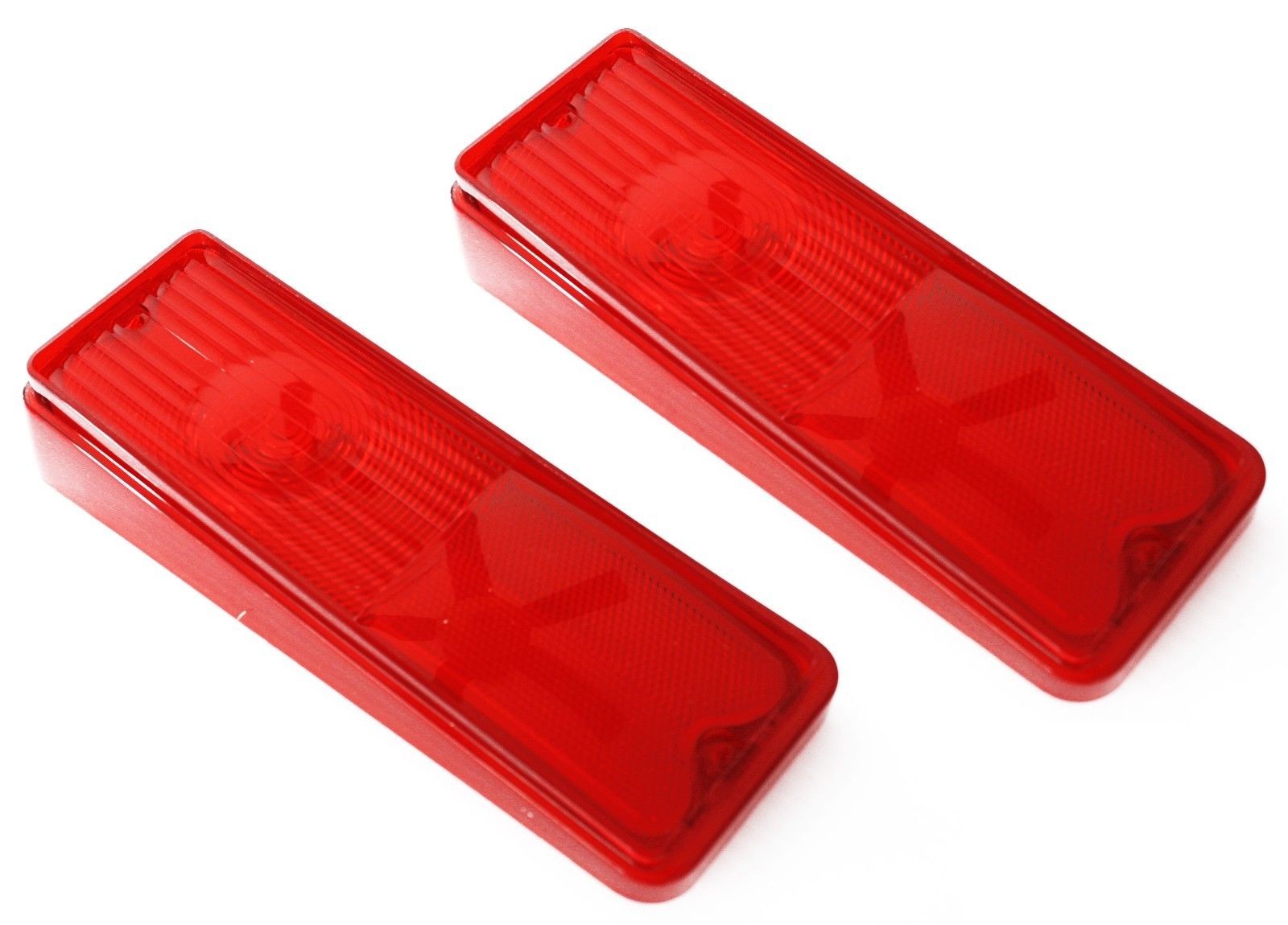 (2) 67-72 Chevy/GMC Suburban & Panel Van Rear Red Tail Light Lenses Pair