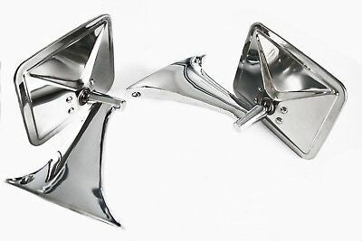 67-72 Chevy C10 K10 Truck Driver & Passenger Side Rear View Door Mirrors