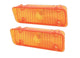 71-72 Chevy C10 Truck Front LH & RH Bumper Turn Signal Lights Parking Lamps Set