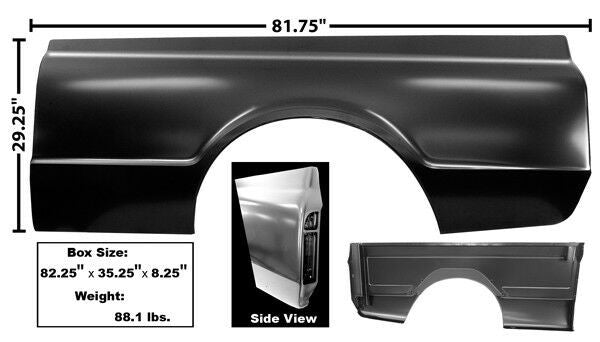 67 Chevy C10 Truck Drivers Side Shortbed 6' Bedside LH