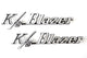 69-72 Chevy C/K K/5 Blazer LH & RH Fender Emblems Pair w/Fasteners