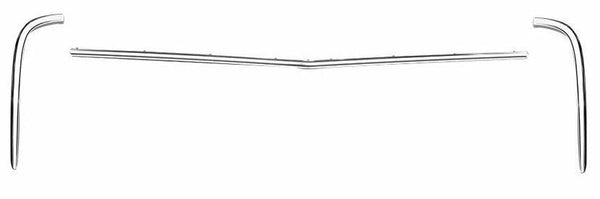 67-68 Chevy/GMC C/K Truck Chrome Aluminum Outer Grill Hood & Eyebrow Molding 3PC