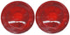 (2) 67-72 Chevy/GMC Truck Stepside Rear Red Tail Light Lenses Pair