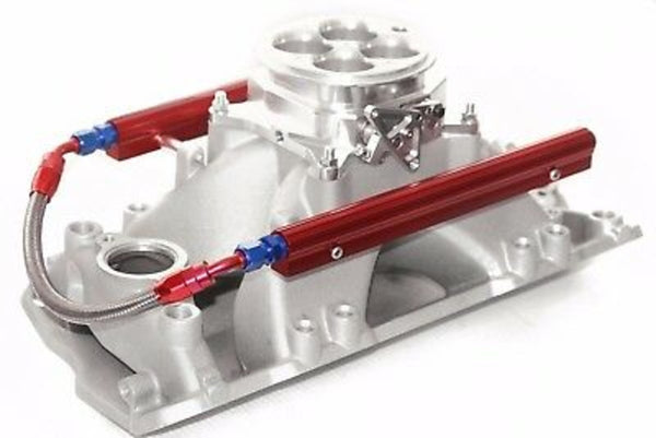 Polished Billet Aluminum EFI Fuel Injection 1200cfm 4-Barrel Throttle Body 4150