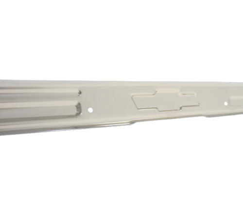 67-72 Chevy C10 Truck Polished Stainless Bowtie Door Sill Scuff Plates Pair