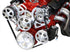 SBC Serpentine Front Runner Pulley Drive Kit Polished/Chrome A/C Alternator P/S