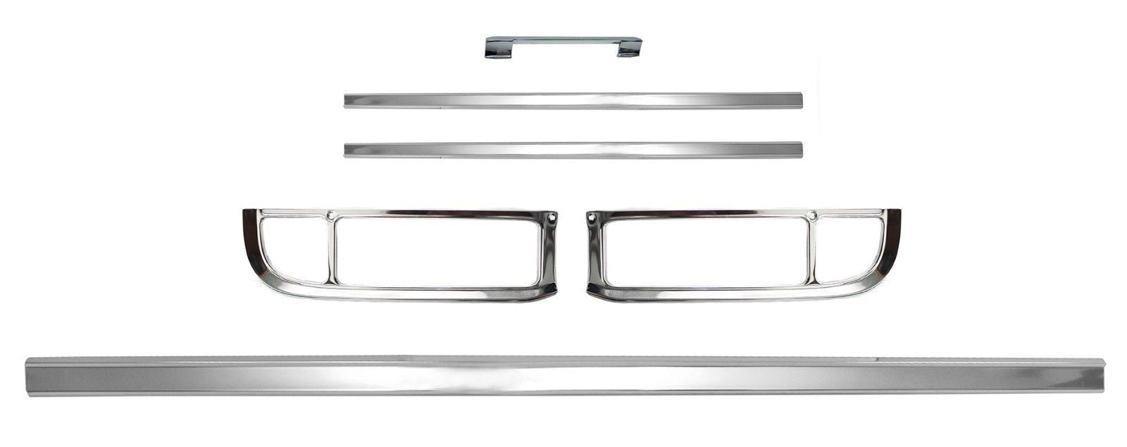 67-72 Chevy C10 Truck 6PC Rear Tailgate & Tail Light Lamp Fleetside Trim Molding