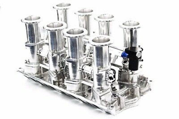 SBF 351W Polished Aluminum EFI Fuel Injection Hilborn Style Down Draft Ford