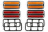 (4) 68-72 Chevy GMC Truck Front Amber & Rear Red Side Marker Light Lamps Set