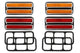 (4) 68-72 Chevy GMC Truck Front Amber & Rear Red Side Marker Light Lamps Set