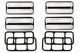 (4) 68-72 Chevy GMC Truck Clear Front & Rear Side Marker Light Lamps Set