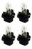 4-Pack 67-80 Chevy C10 Truck Instrument Light Bulb & Socket Printed Circuit Dash
