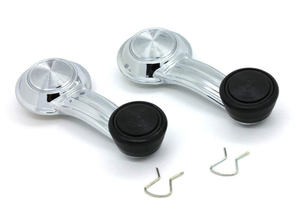 67-74 Chevy GMC C10 K10 Truck Interior Black Window Crank & Door Handle Set