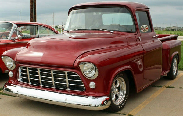 55-56 Chevy Pickup Truck Triple Chrome Plated Front Grille Assembly