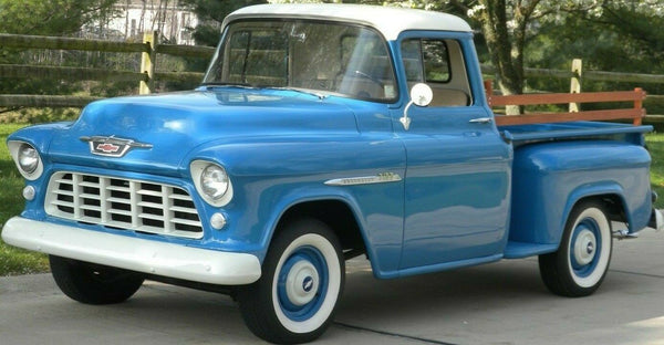 55-56 Chevy Pickup Truck Steel White Painted Front Grille Assembly