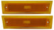 81-87 Chevy/GMC C10 Truck Front LH & RH Side Amber Marker Lamp Lenses without Trim