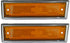81-87 Chevy/GMC Truck Front LH & RH Side Amber Marker Lamp Lenses with Deluxe Trim